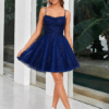 Jadore Evening Style J26080 Navy 3 Jadore Evening Short Party Dress Style J26080 in Navy on Teen Model