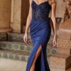 Nox Anabel Style H1667 in Navy 4 Nox Anabel Long Prom Dress Style H1667 in Navy
