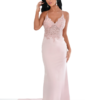 To the Nines Prom Dress Style TNK815 2 To the Nines Lace and Satin Prom Dress in Blush Pink Style TNK815