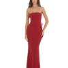 Back Bow Strapless Prom Maxi Dress 4 Back Bow Strapless Maxi Dress in Red