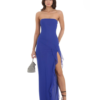 Strapless Mesh Ruffle Split Prom Maxi Dress 5 Strapless Mesh Ruffle Slit Maxi Party Dress in Royal Blue