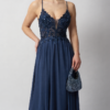 Mascara Collection Prom Dress Style MC114414 5 Mascara Collection Prom Dress Style MC114414 in Airforce Blue Lace and Chiffon