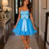 Pre-Loved Fair Only Aqua Party Dress Size 6 4 Pre-Loved Fair Only Aqua Party Dress with Bow