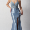 Mascara Collection Prom Dress Style MC11449 4 Mascara Collection long prom dress Style MC11449 in Steel Blue