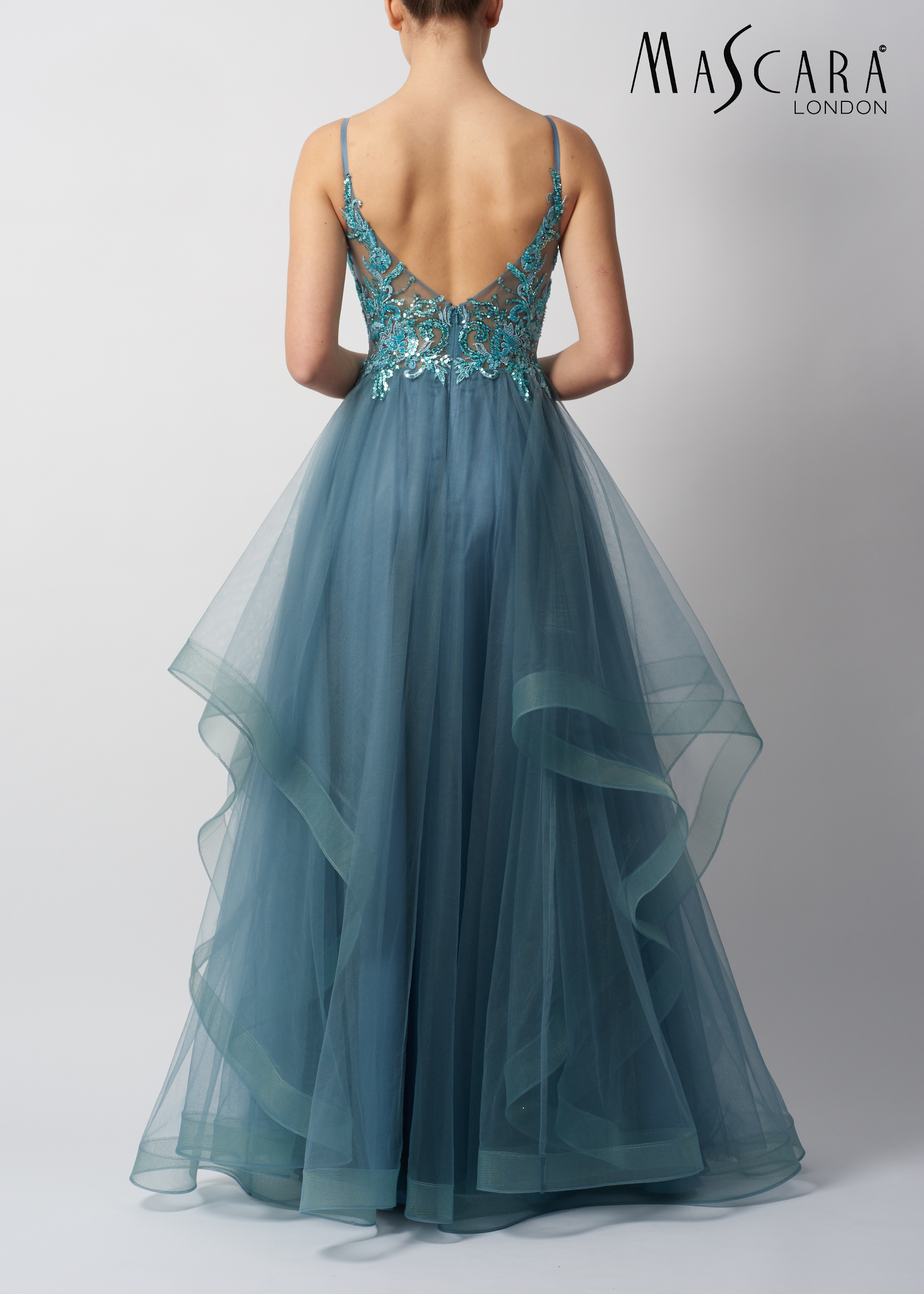 Mascara Collection Prom Dress Style MC11517 3 Mascara Collection Long Prom Dress Style MC11517 in Dew