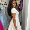 By Debra Cap Sleeve Skater in White/Silver 5 by debra from arron scaled