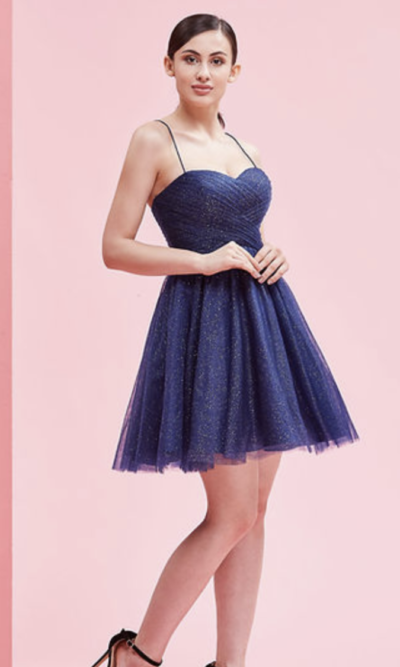 Jadore Evening Short Party Dress Style J16075 Navy