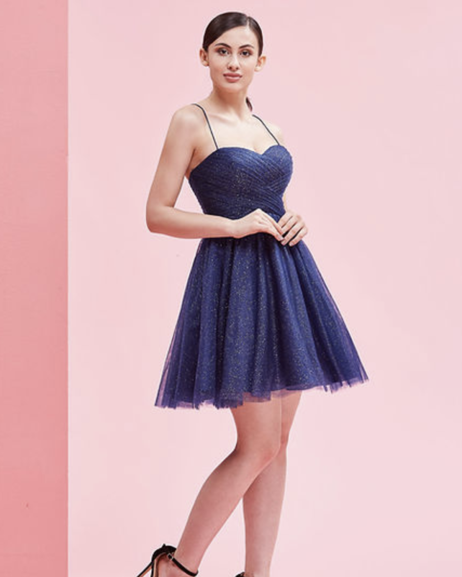 Jadore Evening Style J16075 Navy 1 Jadore Evening Short Party Dress Style J16075 Navy