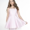 Zoe Ltd Henley Dress in Light Pink 4 Zoe Ltd Short Party Henley Dress in Light Pink Mikado Satin