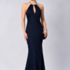Mascara Collection Prom Dress Style MC19543 7 Mascara Collection Style MC19543 in Navy Satin with Embellished Halter Neck Collar